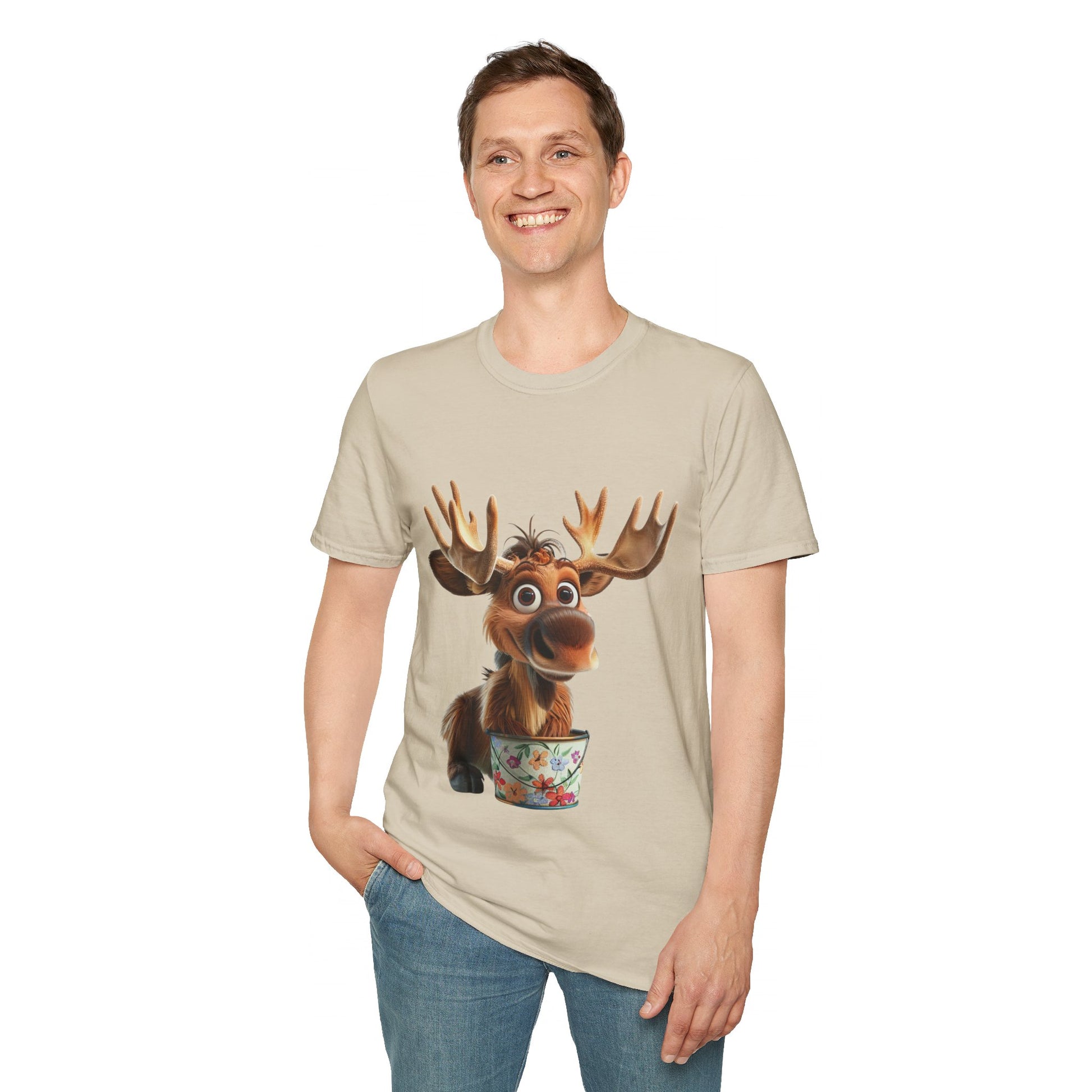 Unisex Softstyle T-Shirt - Moose Likes Planting - CutieQ Shop