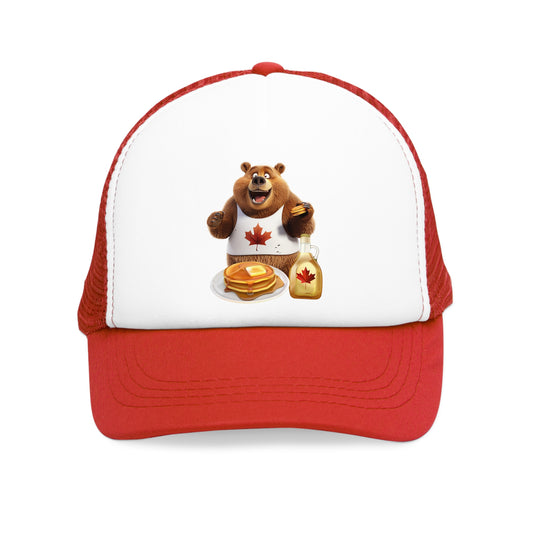 Mesh Cap - Grizzly Bear Loves Pancakes - CutieQ Shop