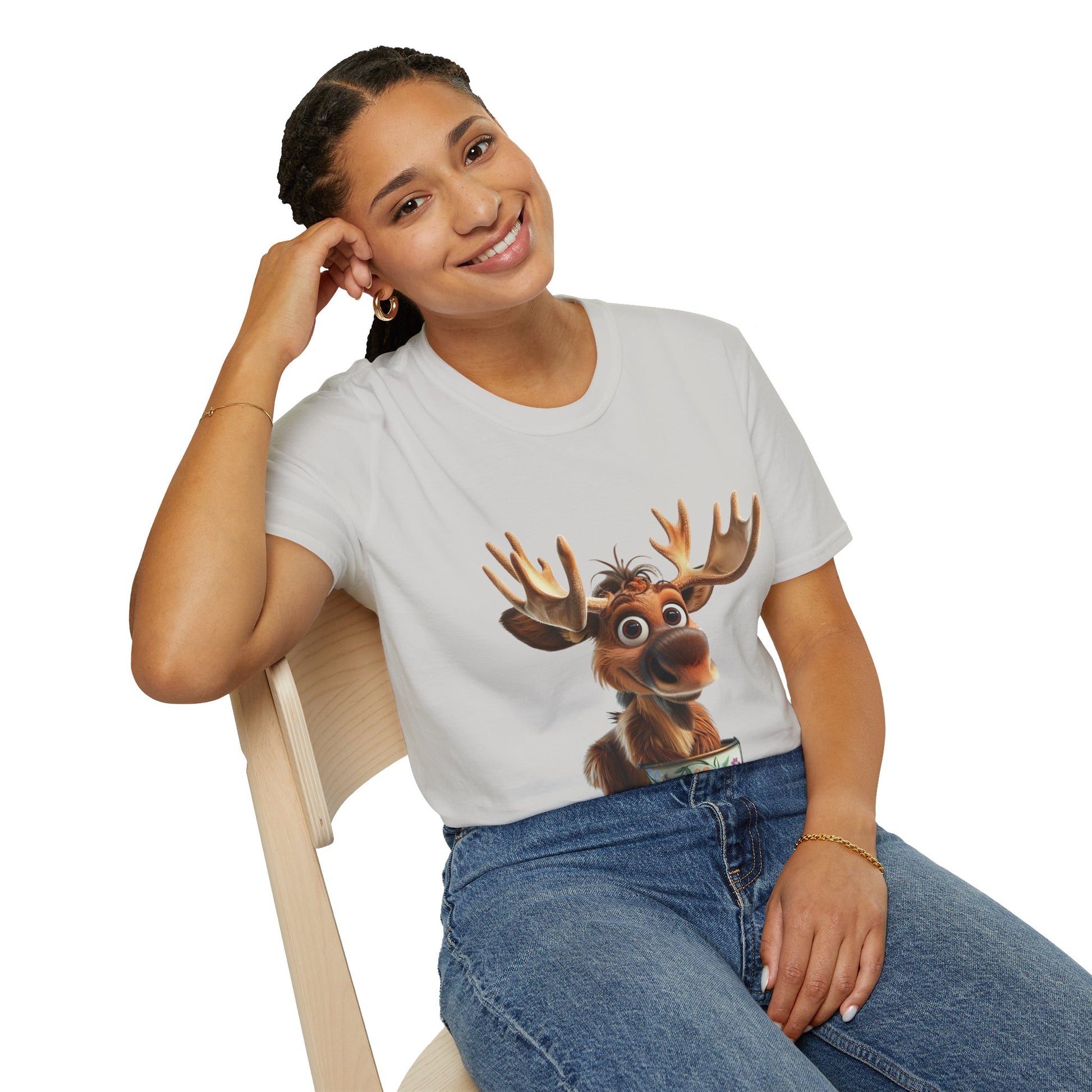 Unisex Softstyle T-Shirt - Moose Likes Planting - CutieQ Shop