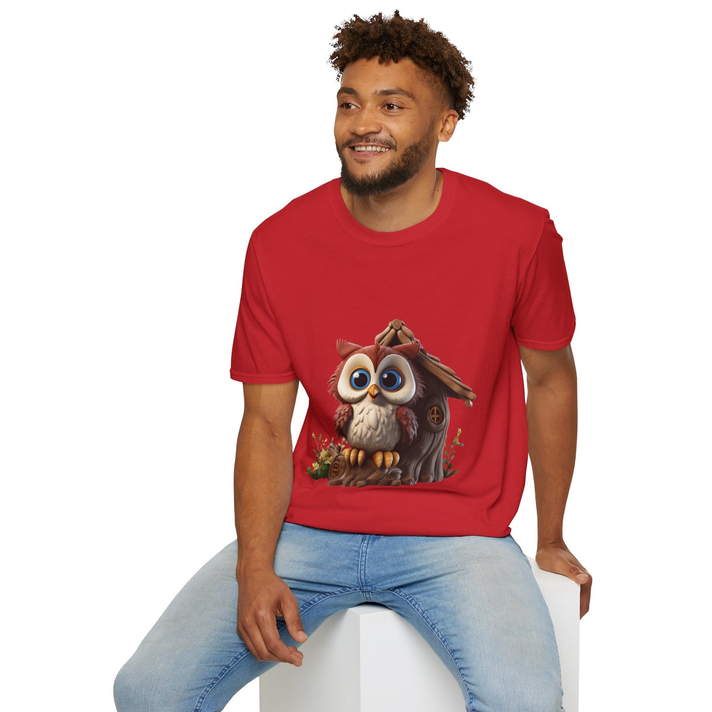 Unisex Softstyle T-Shirt - Owl and Treehouse - CutieQ Shop