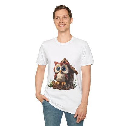 Unisex Softstyle T-Shirt - Owl and Treehouse - CutieQ Shop