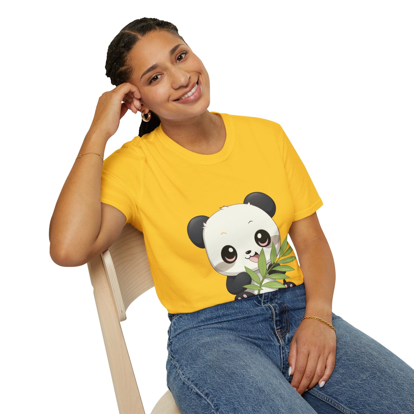 Unisex Softstyle T-Shirt - Panda Loves Bamboo - CutieQ Shop