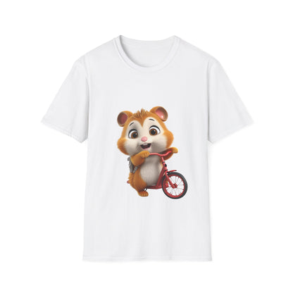 Unisex Softstyle T-Shirt - Hamster on Bike - CutieQ Shop