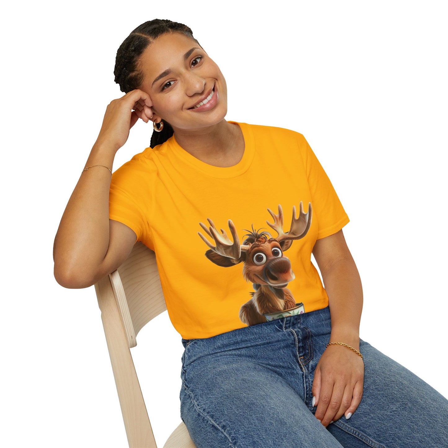 Unisex Softstyle T-Shirt - Moose Likes Planting - CutieQ Shop