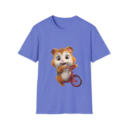 Unisex Softstyle T-Shirt - Hamster on Bike - CutieQ Shop