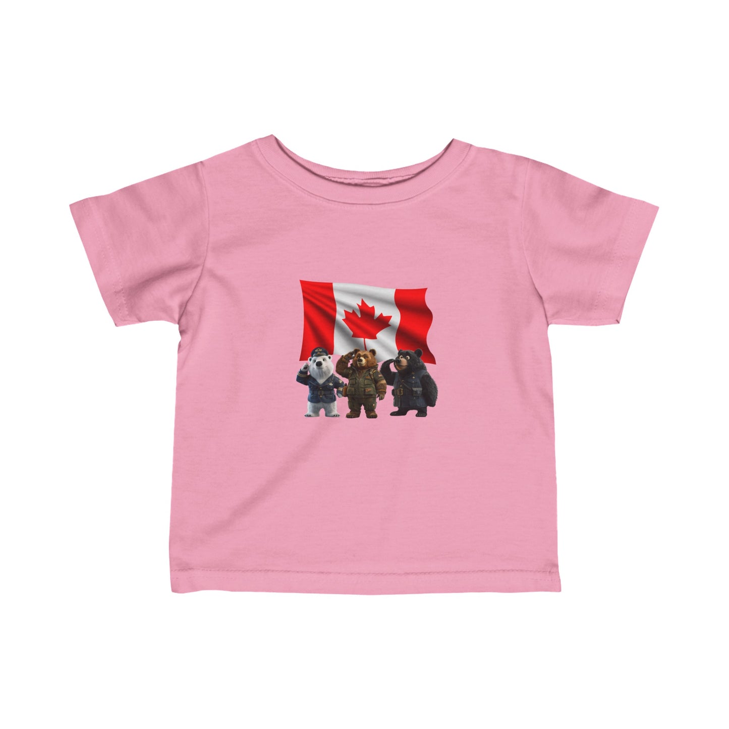 Infant Fine Jersey Tee - Three Bears Saluting - CutieQ Shop