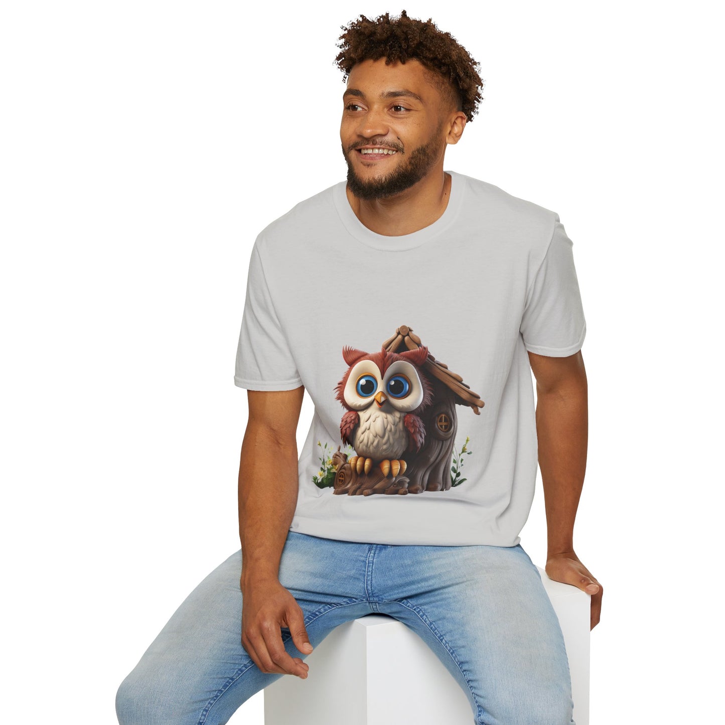 Unisex Softstyle T-Shirt - Owl and Treehouse - CutieQ Shop