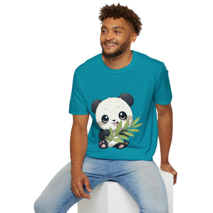 Unisex Softstyle T-Shirt - Panda Loves Bamboo - CutieQ Shop