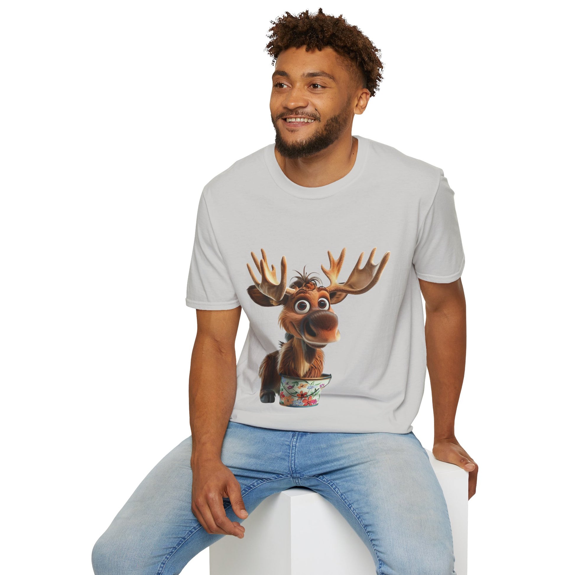 Unisex Softstyle T-Shirt - Moose Likes Planting - CutieQ Shop