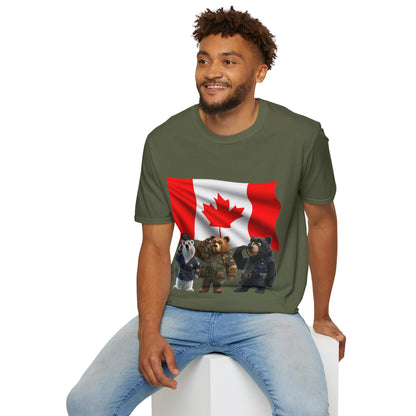 Unisex Softstyle T-Shirt - Three Bears Saluting - CutieQ Shop