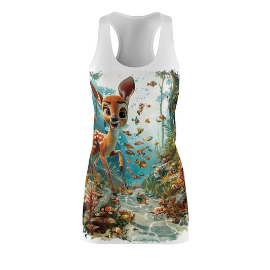 Women's Cut & Sew Racerback Dress - Deer - CutieQ Shop