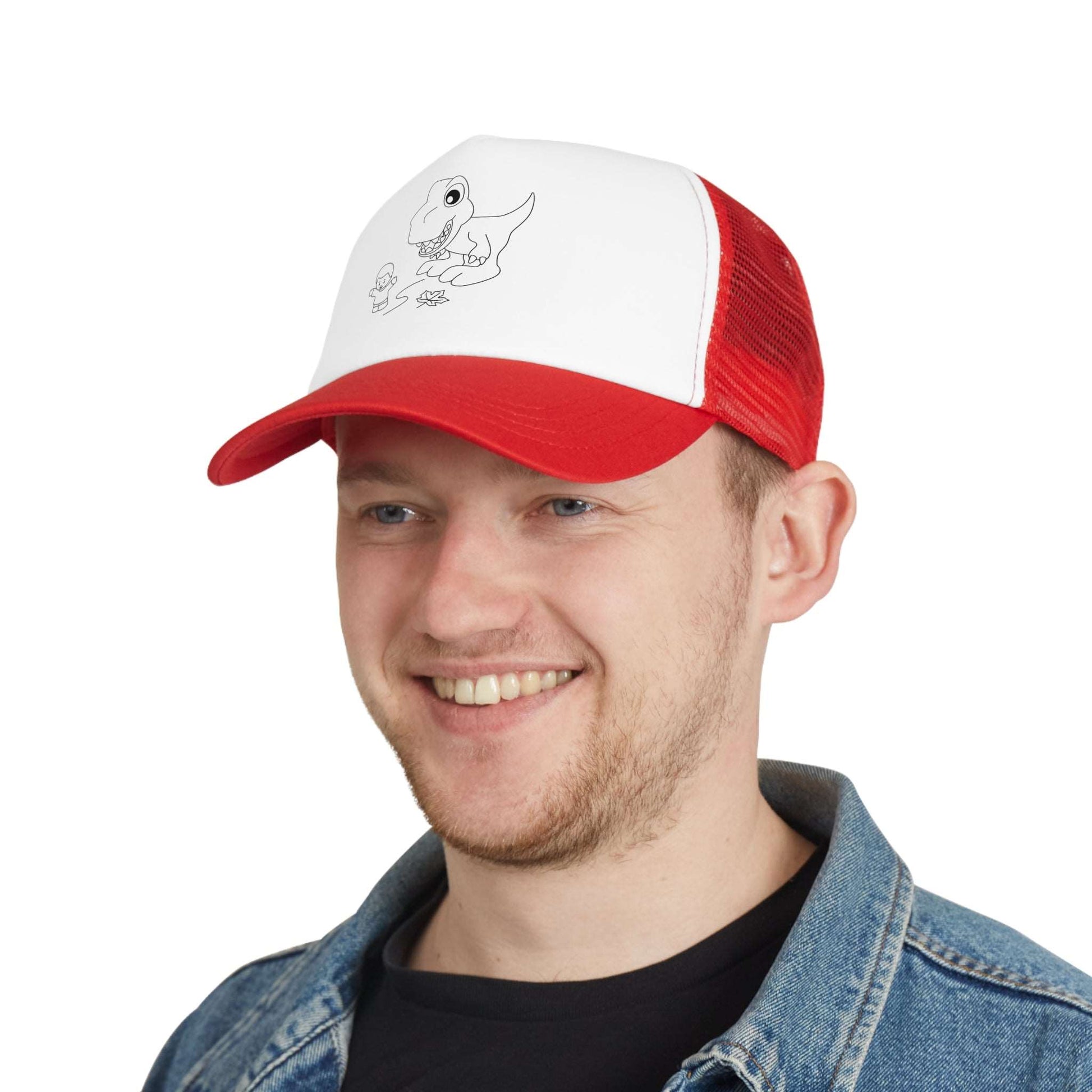 Mesh Cap - Dino Chasing Little People - CutieQ Shop