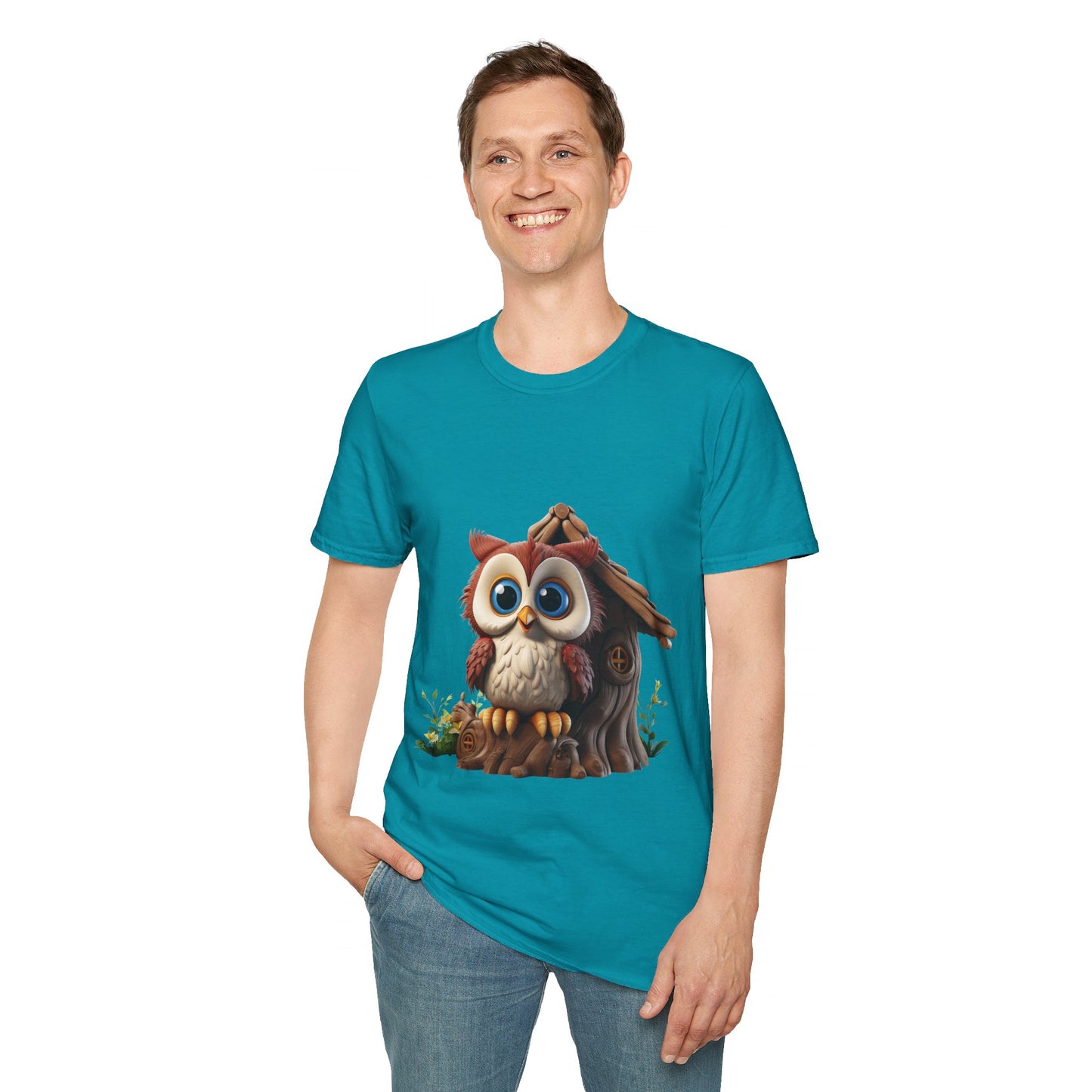 Unisex Softstyle T-Shirt - Owl and Treehouse - CutieQ Shop