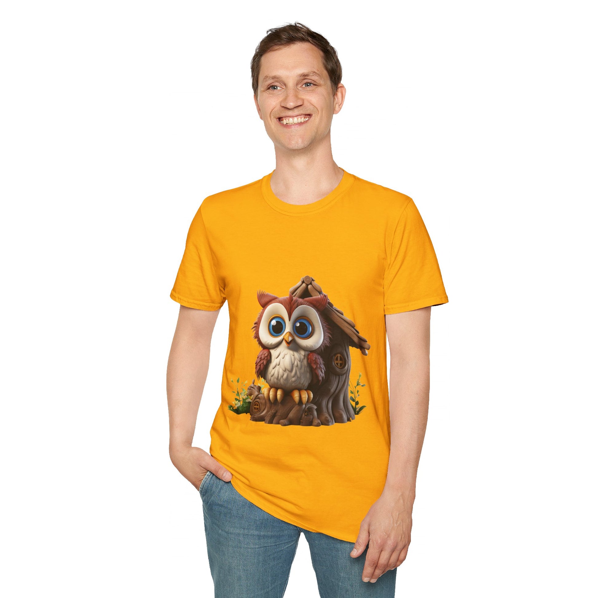 Unisex Softstyle T-Shirt - Owl and Treehouse - CutieQ Shop