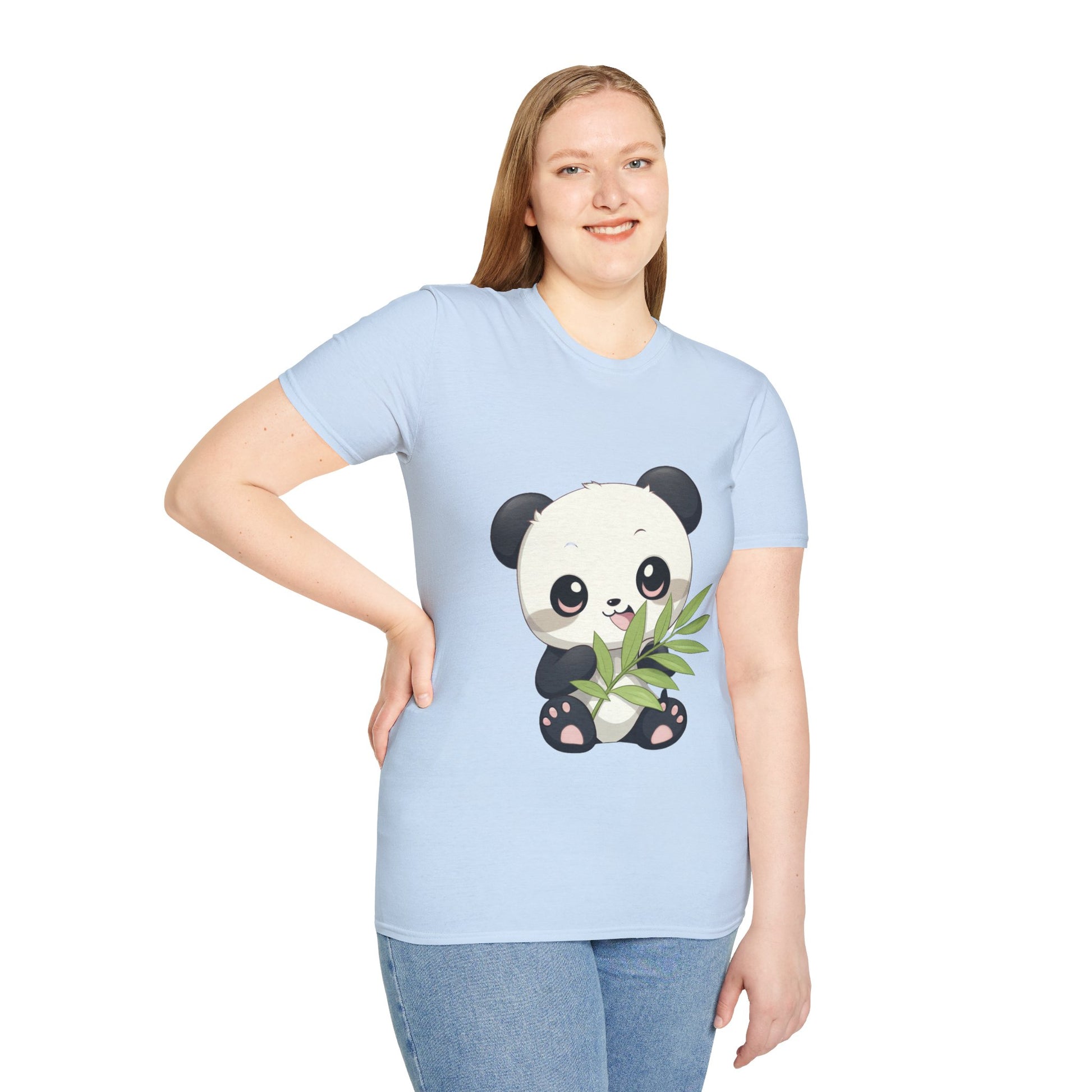 Unisex Softstyle T-Shirt - Panda Loves Bamboo - CutieQ Shop