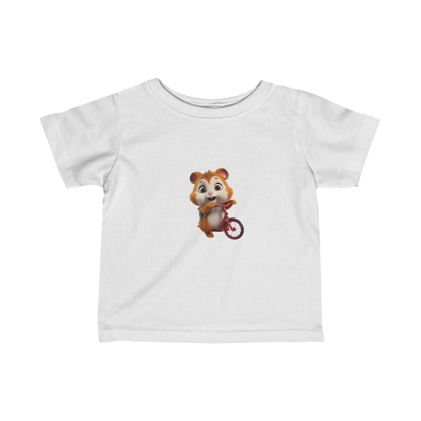 Infant Fine Jersey Tee - Hamster on Bike - CutieQ Shop