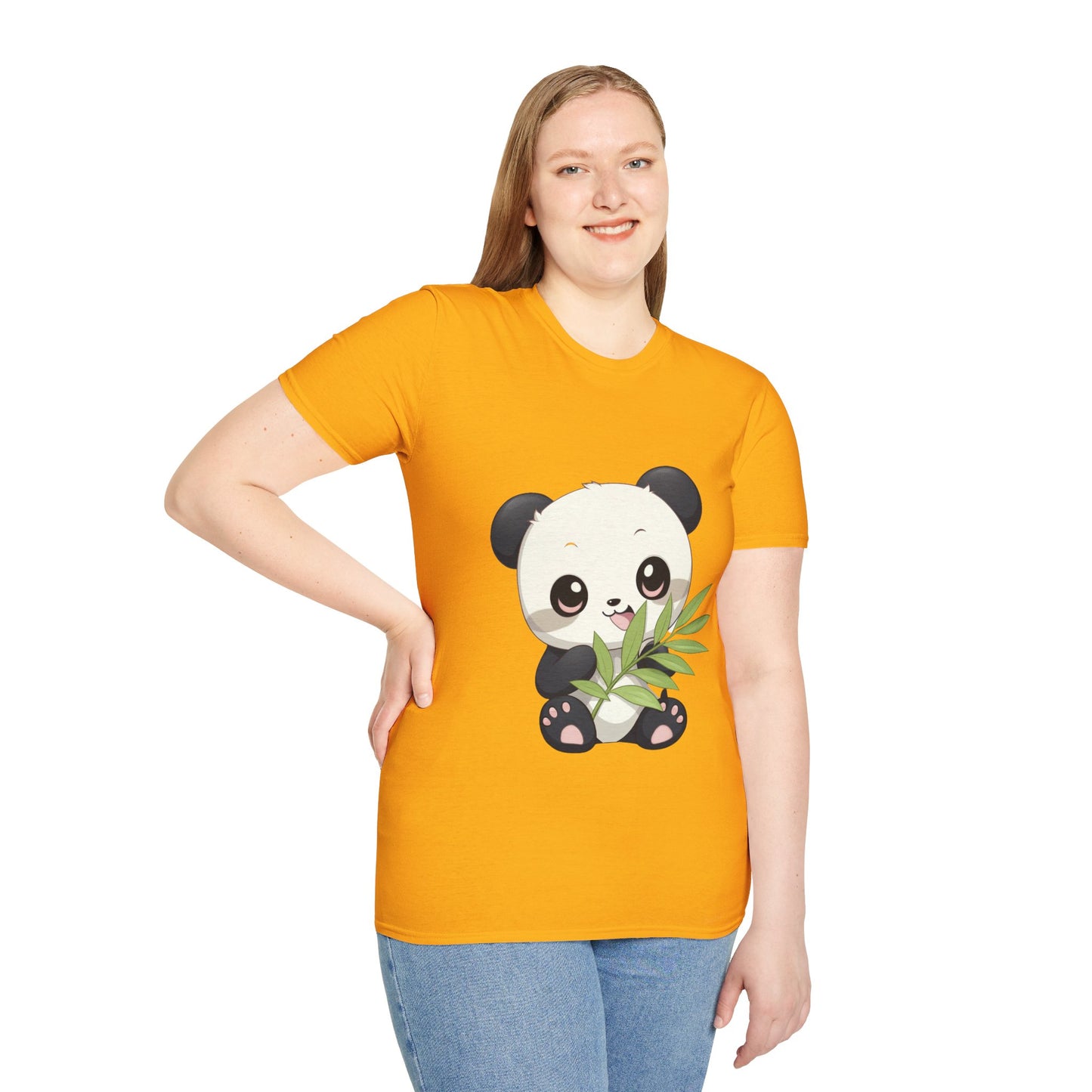 Unisex Softstyle T-Shirt - Panda Loves Bamboo - CutieQ Shop