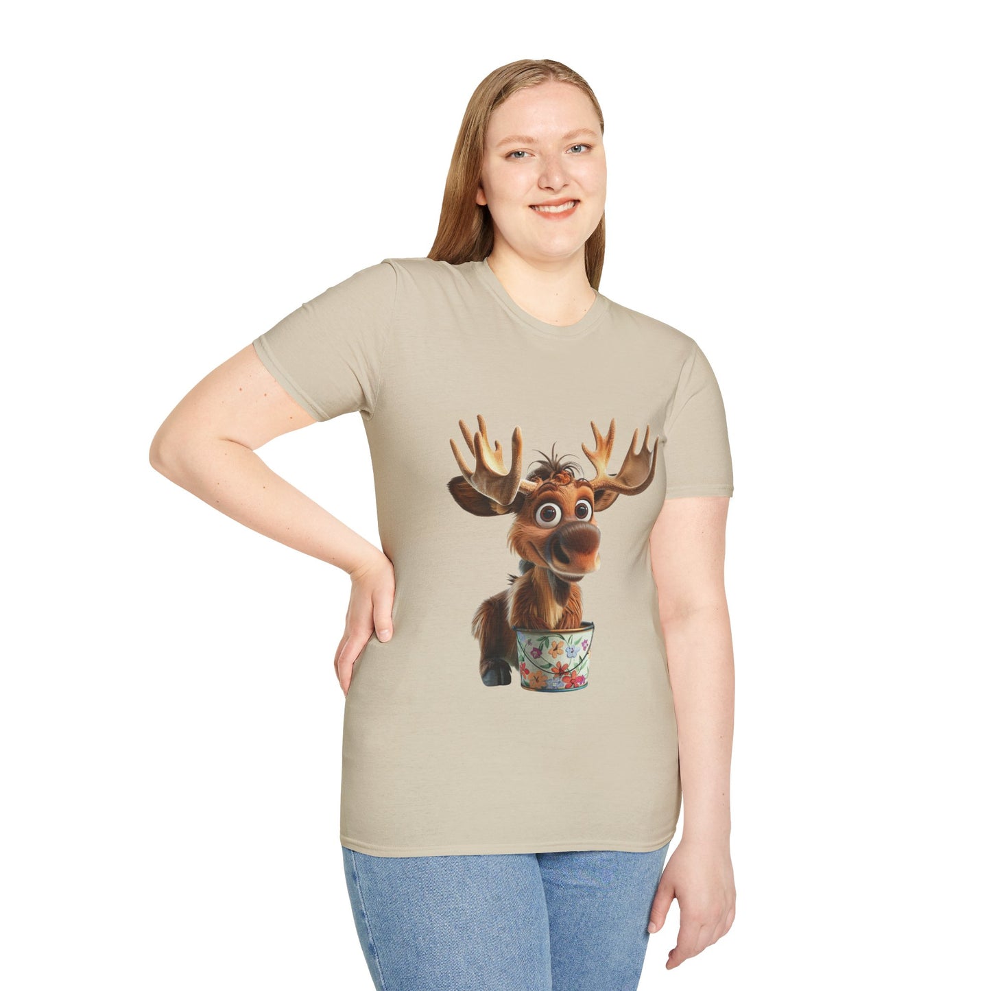 Unisex Softstyle T-Shirt - Moose Likes Planting - CutieQ Shop