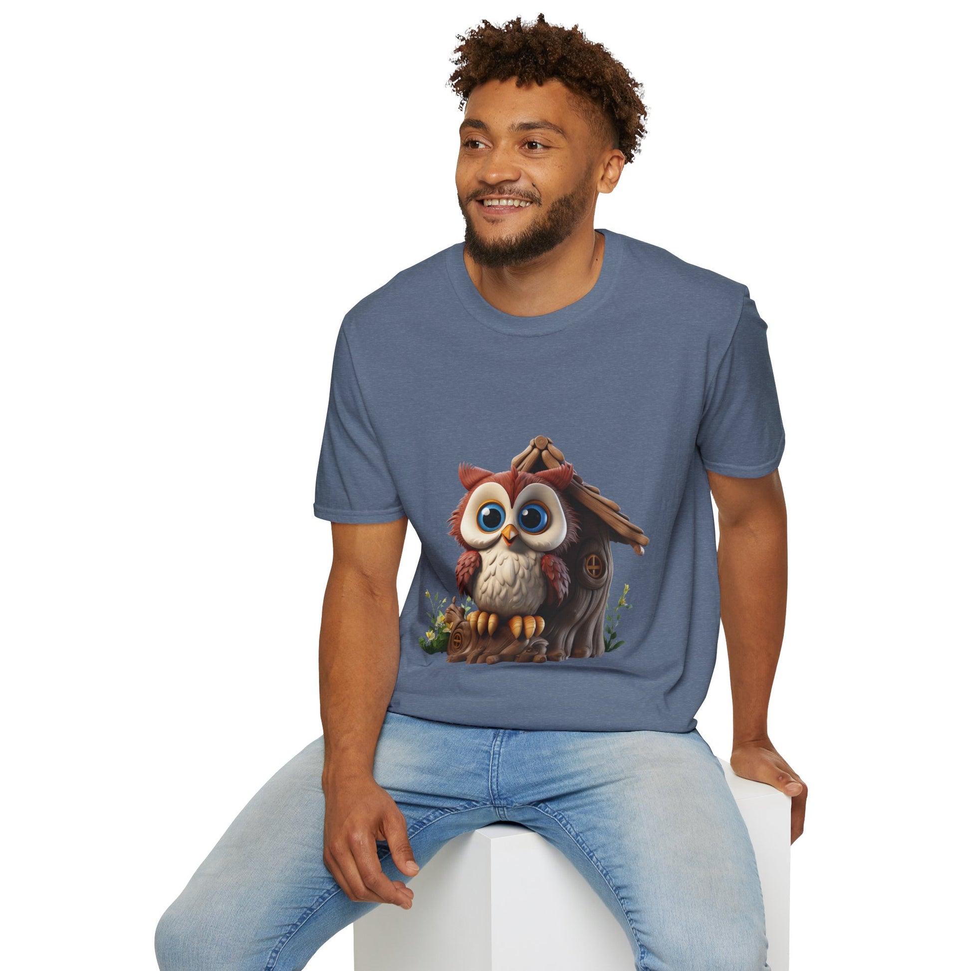 Unisex Softstyle T-Shirt - Owl and Treehouse - CutieQ Shop