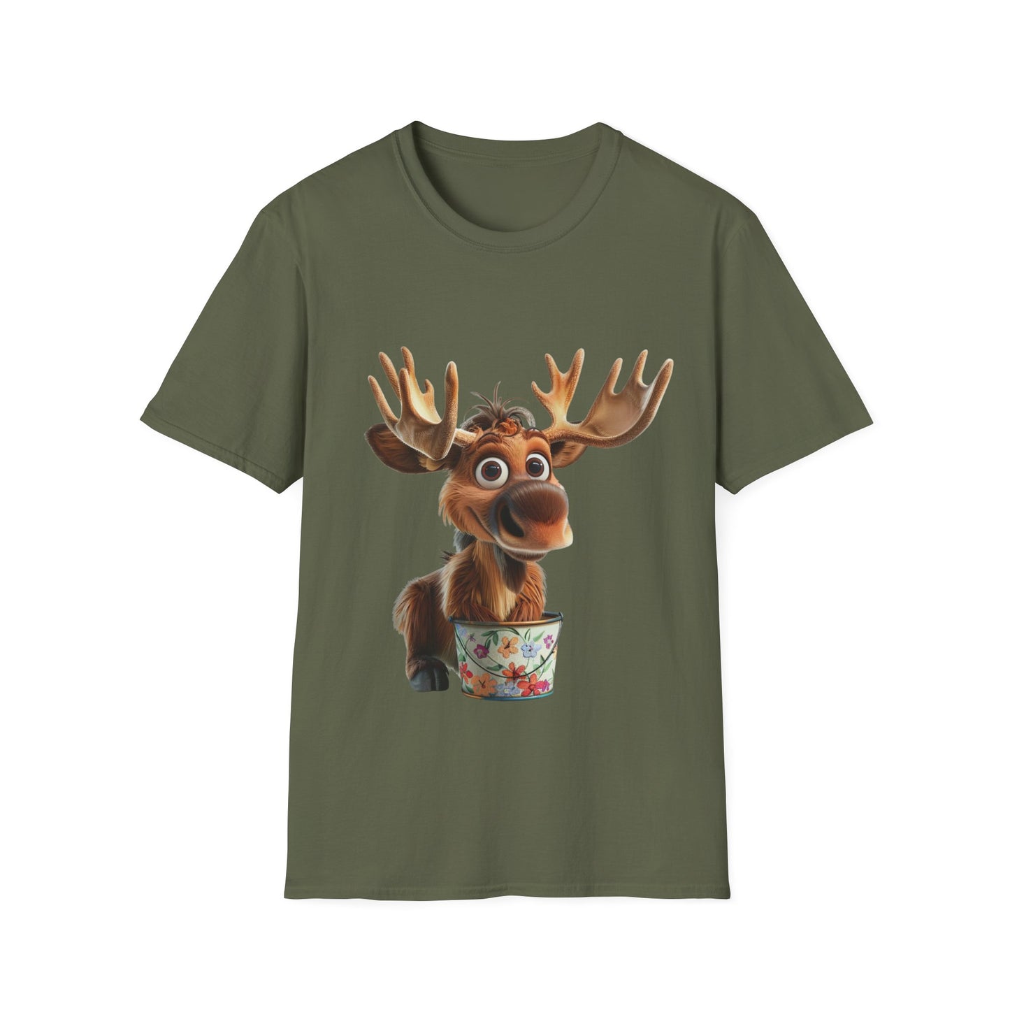 Unisex Softstyle T-Shirt - Moose Likes Planting - CutieQ Shop