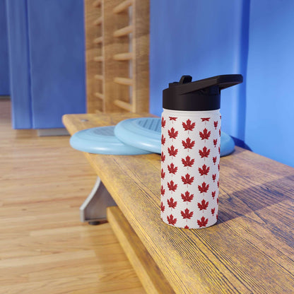 Stainless Steel Water Bottle, Standard Lid - Maple Leaf - CutieQ Shop