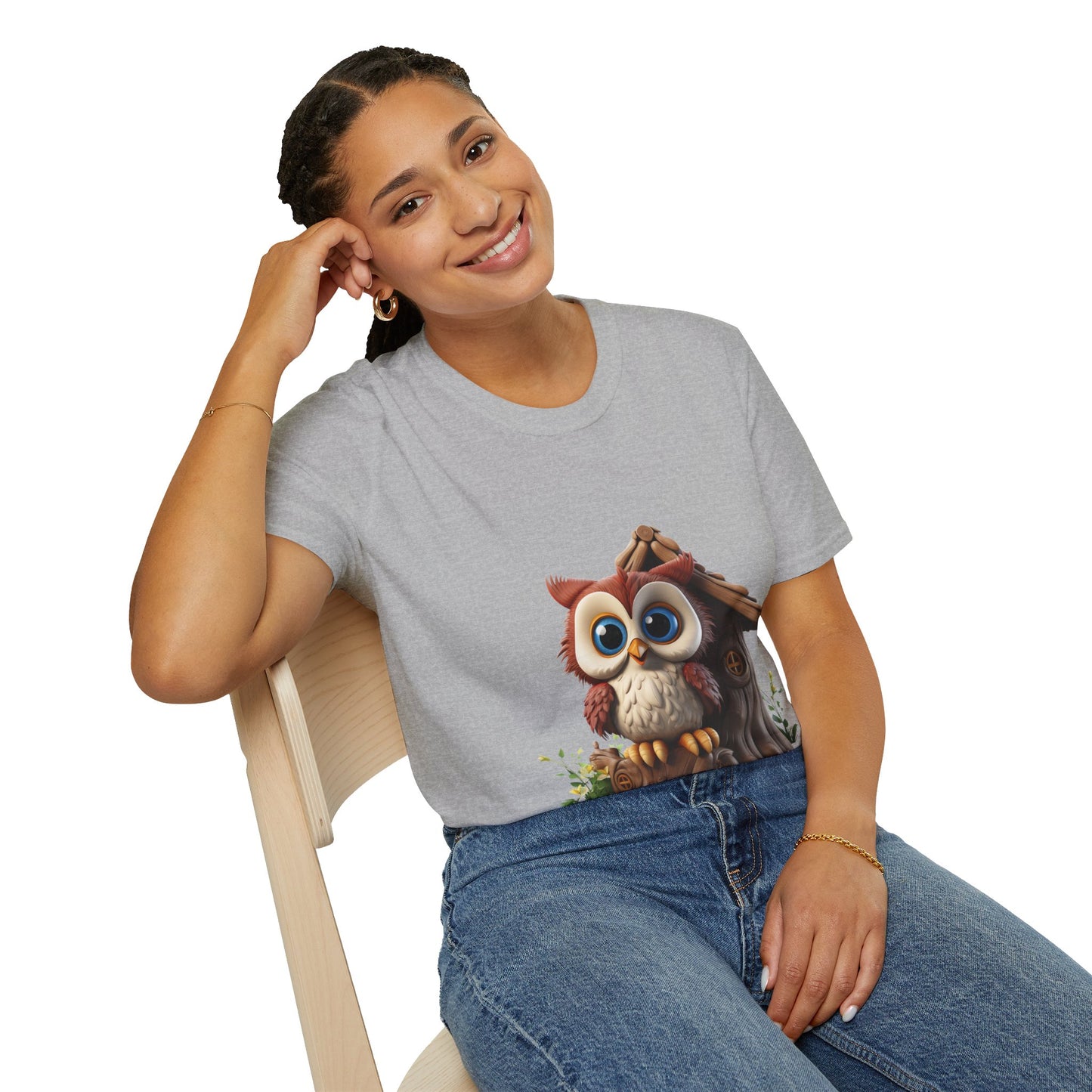 Unisex Softstyle T-Shirt - Owl and Treehouse - CutieQ Shop