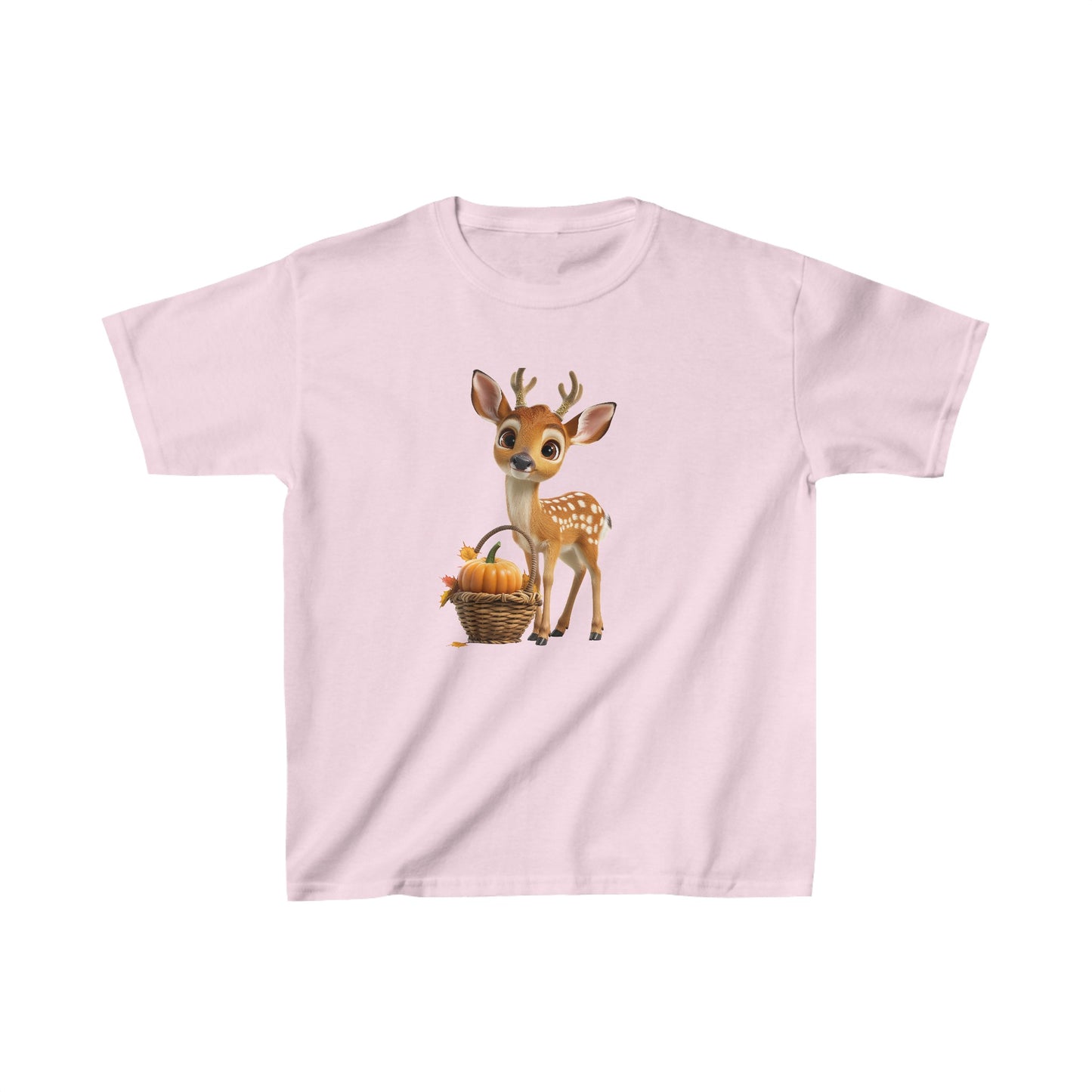 Kids Heavy Cotton™ Tee - Deer and Pumpkin - CutieQ Shop