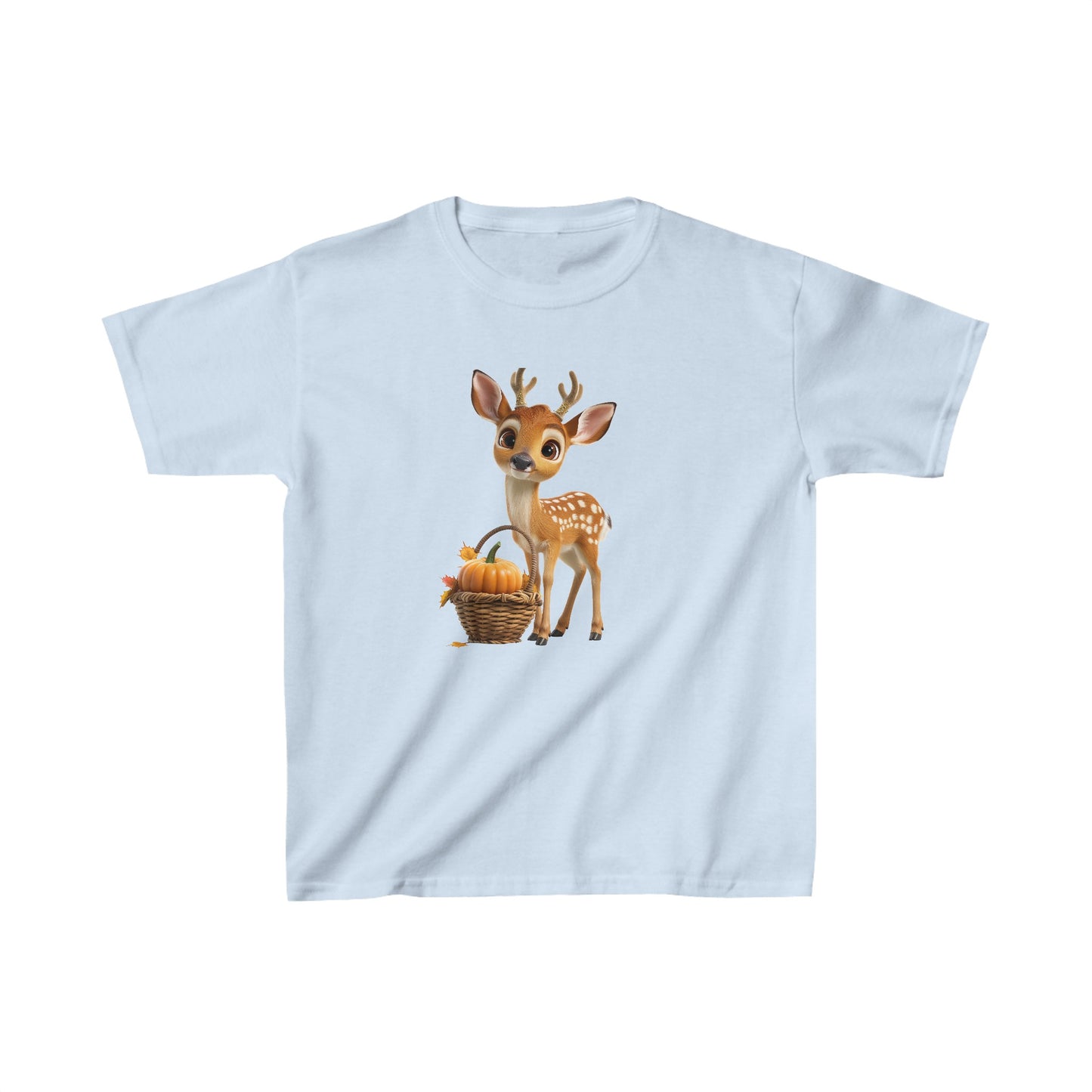 Kids Heavy Cotton™ Tee - Deer and Pumpkin - CutieQ Shop