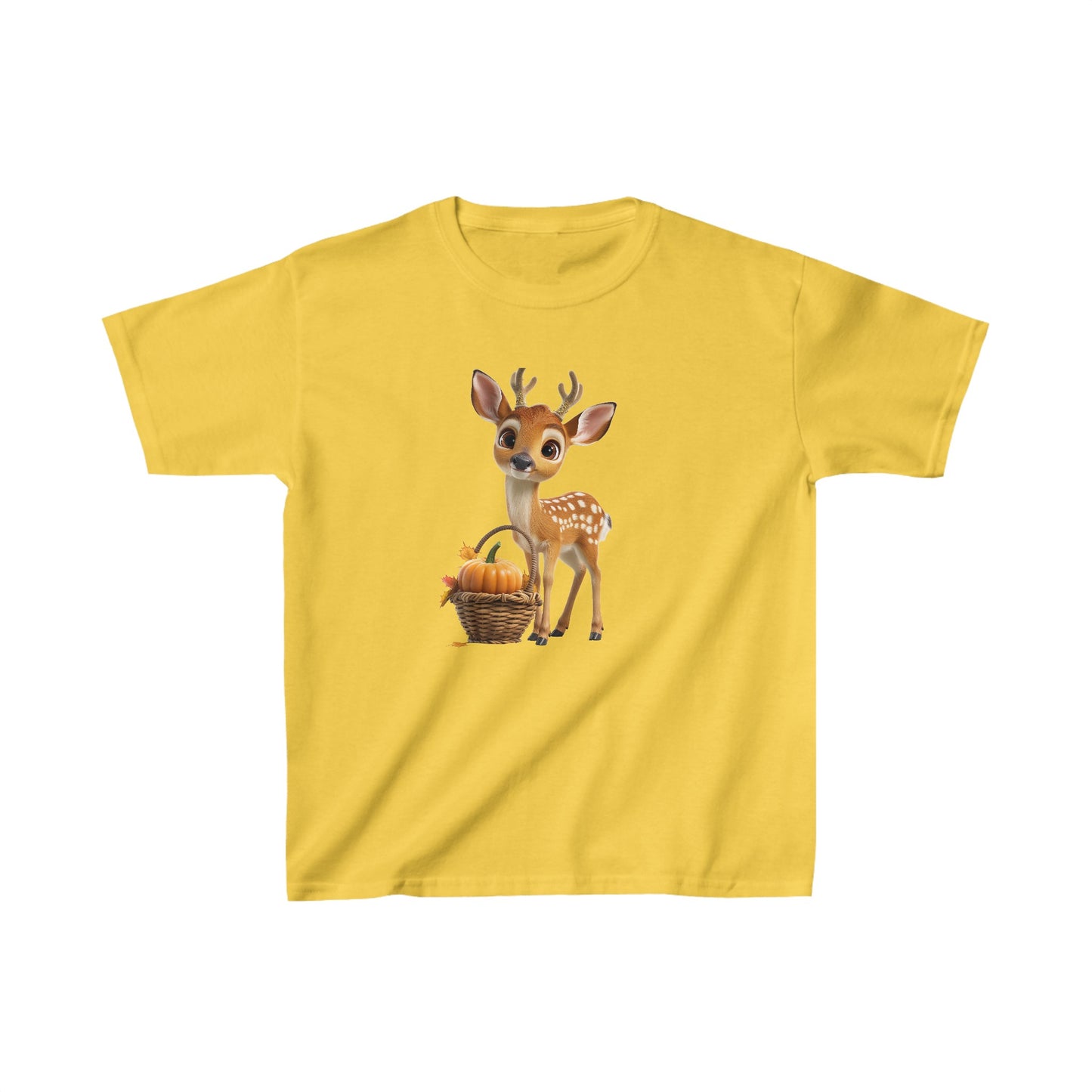 Kids Heavy Cotton™ Tee - Deer and Pumpkin - CutieQ Shop