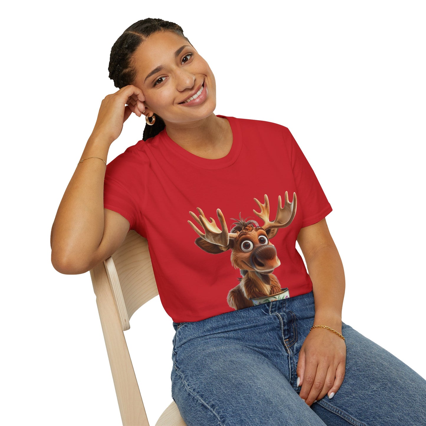 Unisex Softstyle T-Shirt - Moose Likes Planting - CutieQ Shop