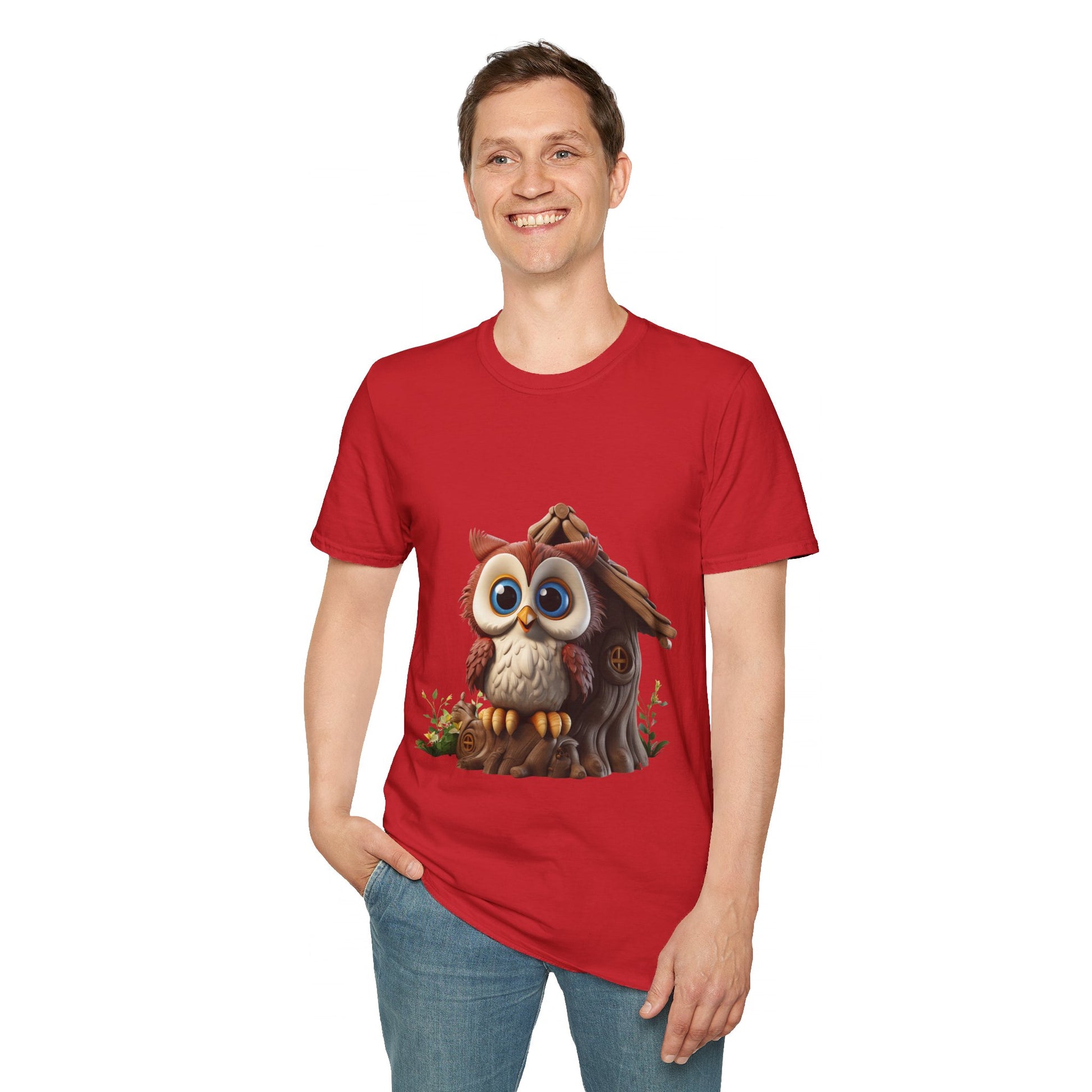 Unisex Softstyle T-Shirt - Owl and Treehouse - CutieQ Shop