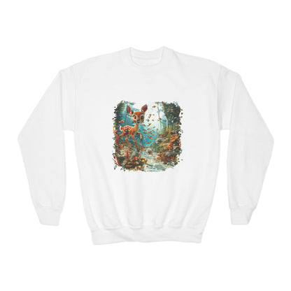 Youth Crewneck Sweatshirt - Deer in the Forest