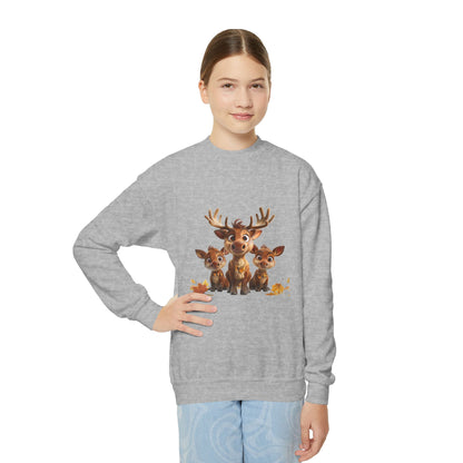 Youth Crewneck Sweatshirt - Moose Family