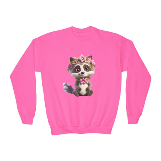 Youth Crewneck Sweatshirt - Raccoon