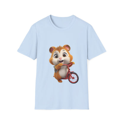 Unisex Softstyle T-Shirt - Hamster on Bike - CutieQ Shop